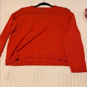 Bershka red crew neck sweater